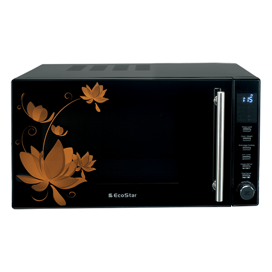 EcoStar Microwave Oven 30 Ltrs Digital Grill (Floral) EM-3001BDG