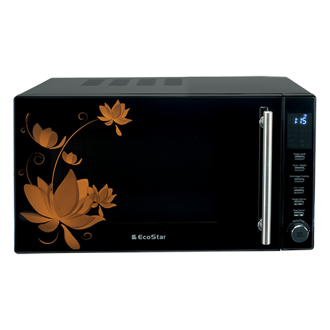 EcoStar Microwave Oven 30 Ltrs Digital Grill (Floral) EM-3001BDG