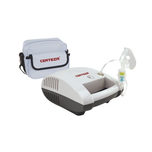 Certeza NB607 - Nebulizer Compressor System With Premium Bag - Nebulizer machine -White & Brown